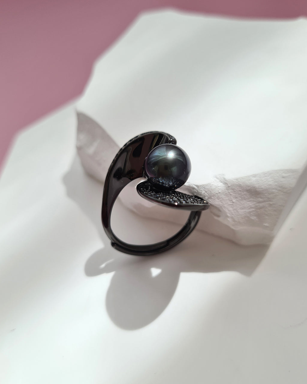 Tahitian Pearl Ring - Abstract, Handmade pearl jewelry in Singapore