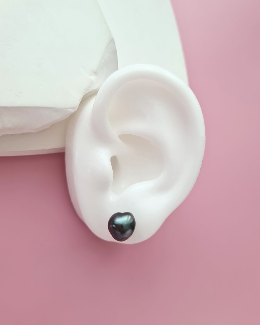 Tahitian Keshi Pearl Stud Earrings - 18k White Gold Pearl Jewelry Singapore