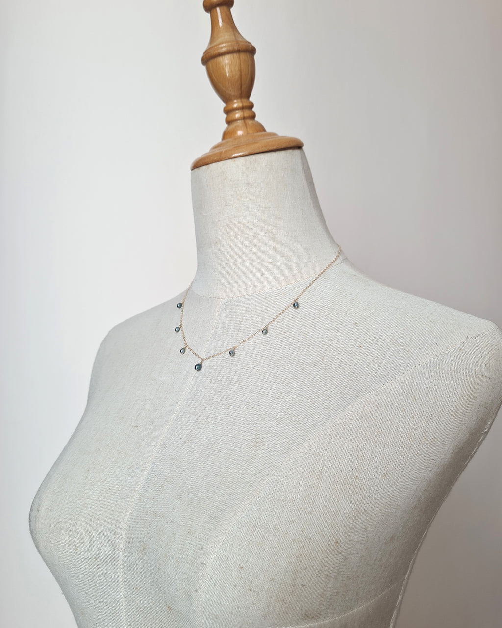 Tahitian Keshi Pearl Dangle Necklace