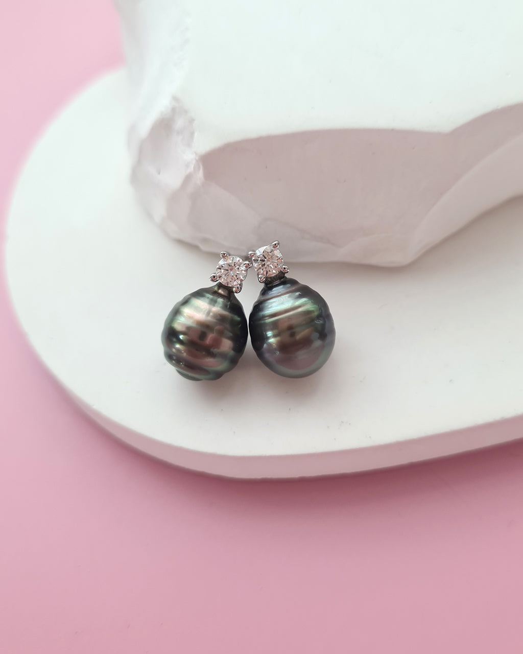 Tahitian Pearl Princess Earrings, Handmade Pearl Jewelry in Singapore
