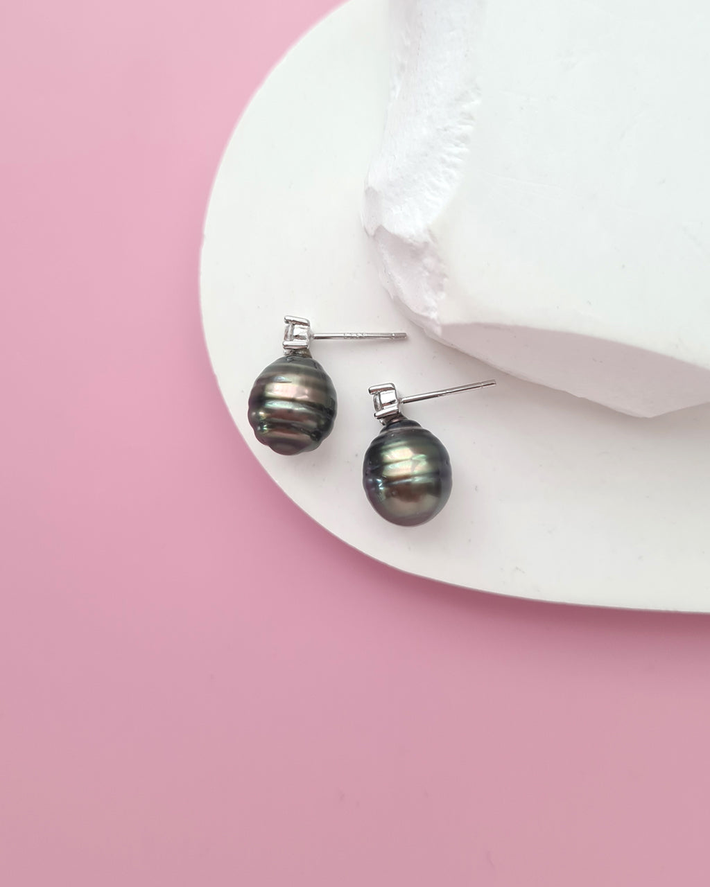 Tahitian Pearl Princess Earrings, Handmade Pearl Jewelry in Singapore