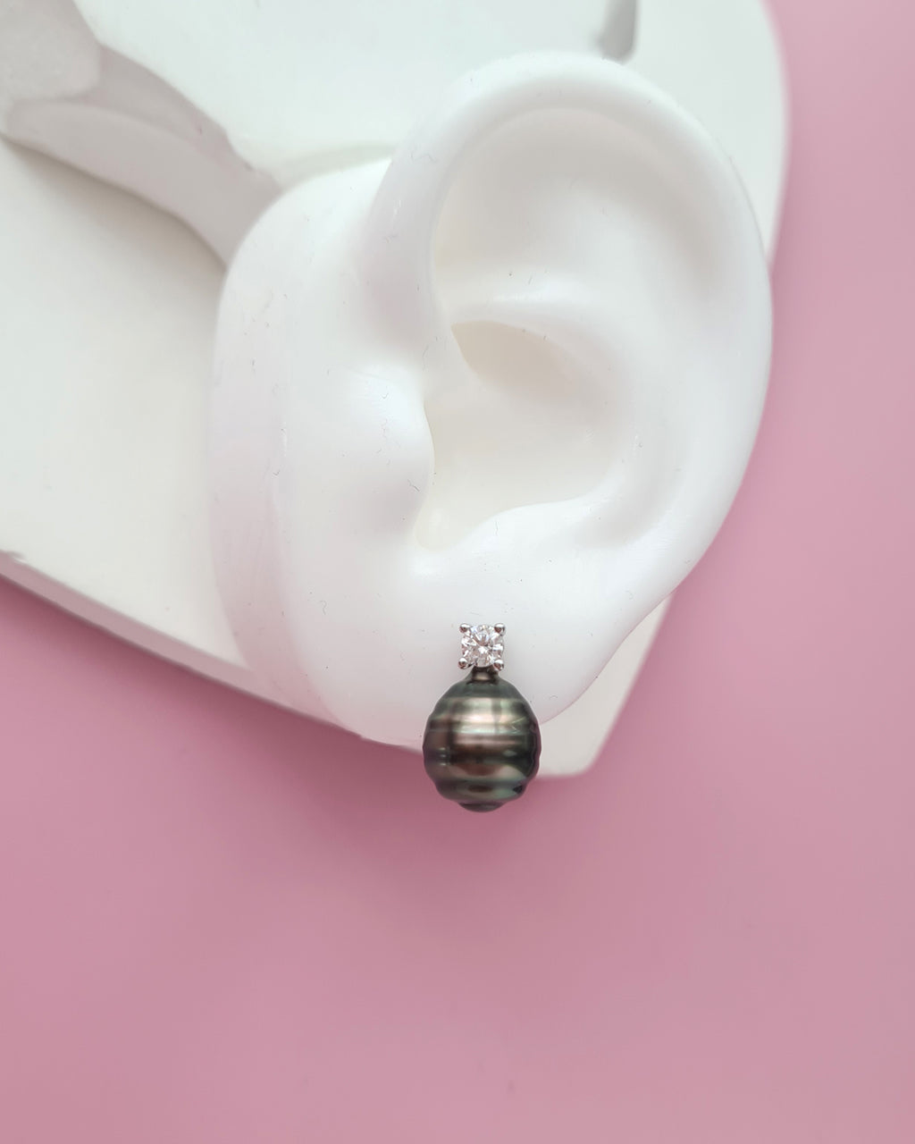Tahitian Pearl Princess Earrings, Handmade Pearl Jewelry in Singapore