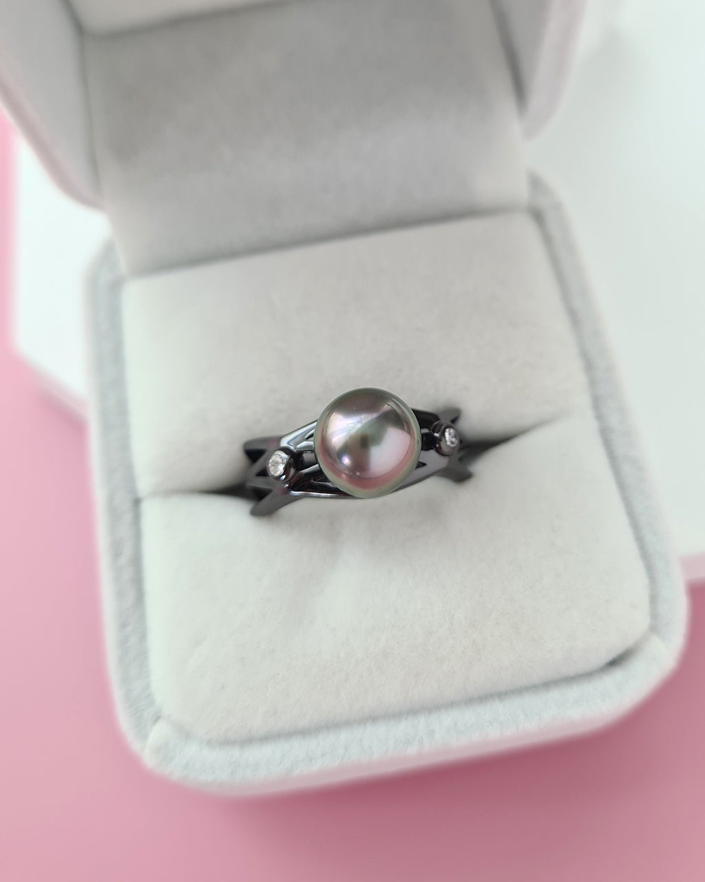 Tahitian Pearl Ring - Geometric Pearl Jewelry Quiet Luxury