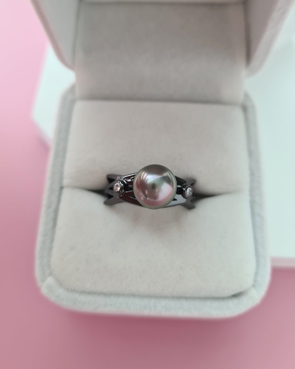 Tahitian Pearl Ring - Geometric Pearl Jewelry Quiet Luxury