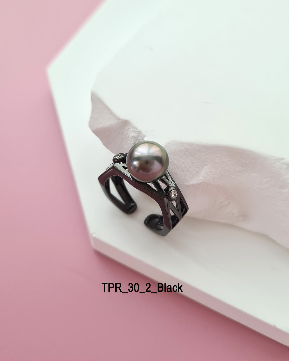 Tahitian Pearl Ring - Geometric Pearl Jewelry Quiet Luxury