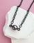 Tahitian Pearl Thick Chain Necklace - Black Pearl Jewelry in Singapore