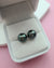 Green Tahitian Pearl 18K Gold Stud Earrings - 11mm Pearl Jewelry in Singapore