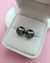 Green Tahitian Pearl 18K Gold Stud Earrings - 11mm Pearl Jewelry in Singapore