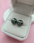 Green Tahitian Pearl 18K Gold Stud Earrings - 11mm Pearl Jewelry in Singapore