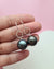 Tahitian Pearl Earrings - 12.7mm Simple Sterling Silver Pearl Jewelry in Singapore