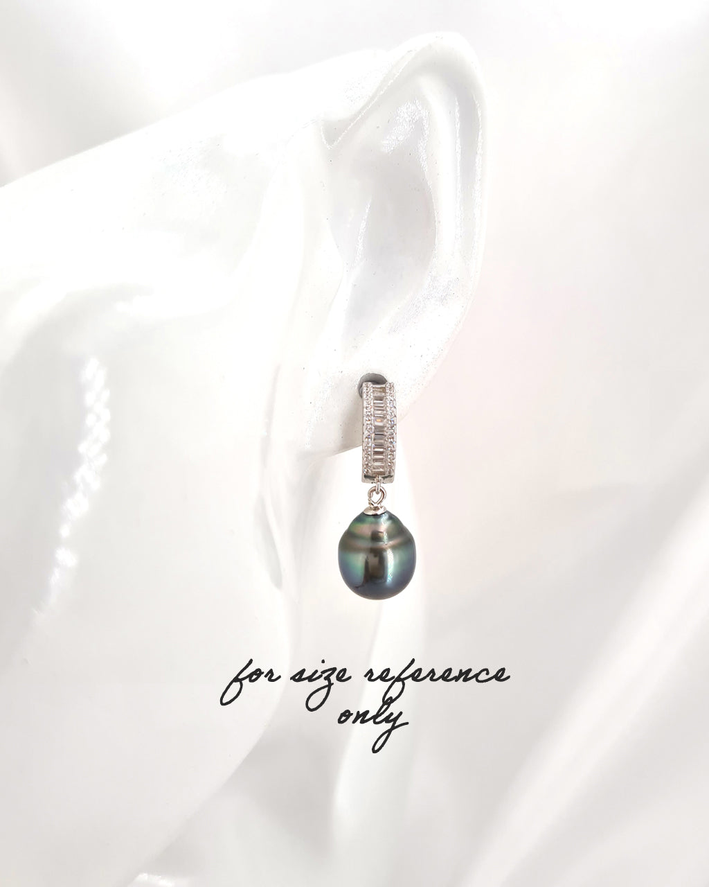 Tahitian Pearl Earrings - Fancy Hoop