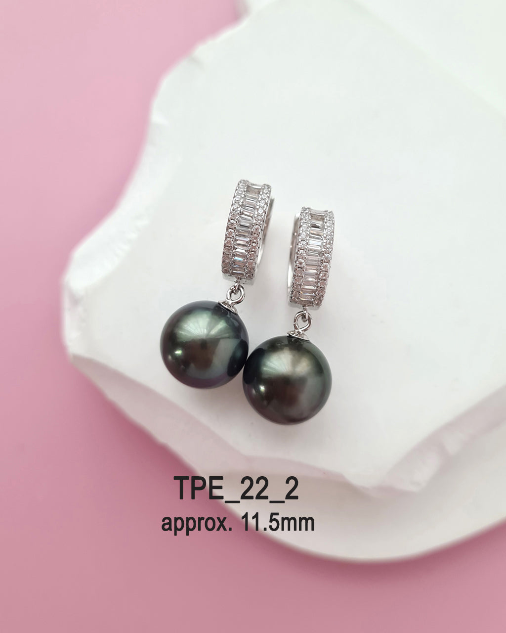 Tahitian Pearl Earrings - Fancy Hoop