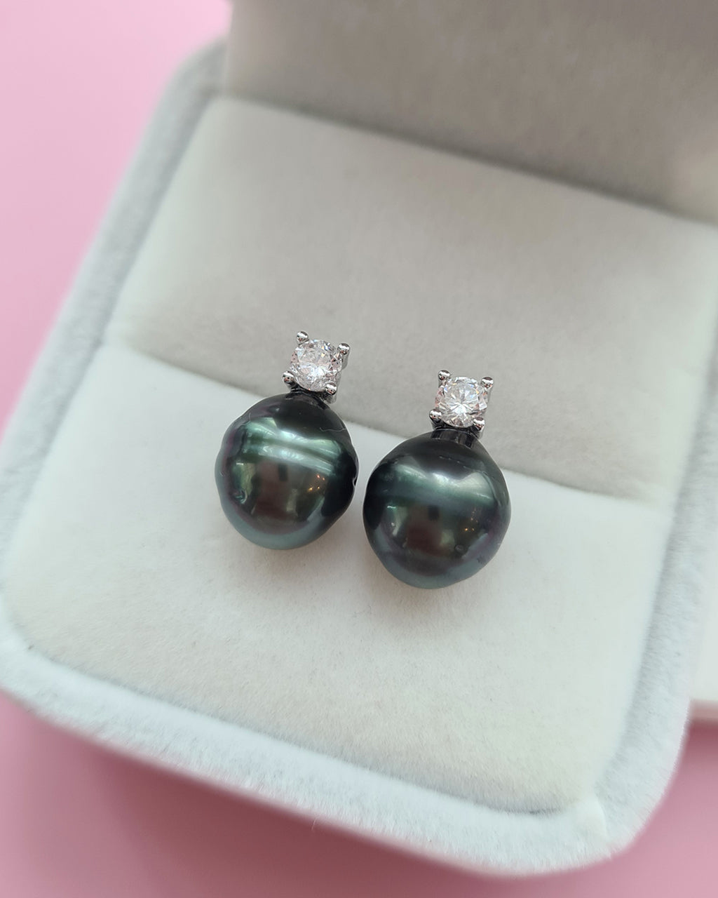 Tahitian Pearl Earrings - Classic Sterling Silver Pearl Jewelry in Singapore