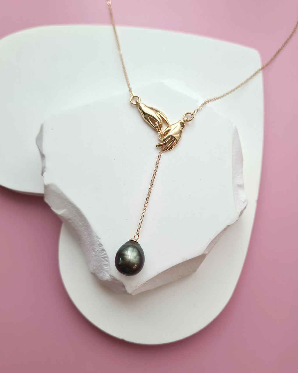 Tahitian Pearl Necklace - Holding on