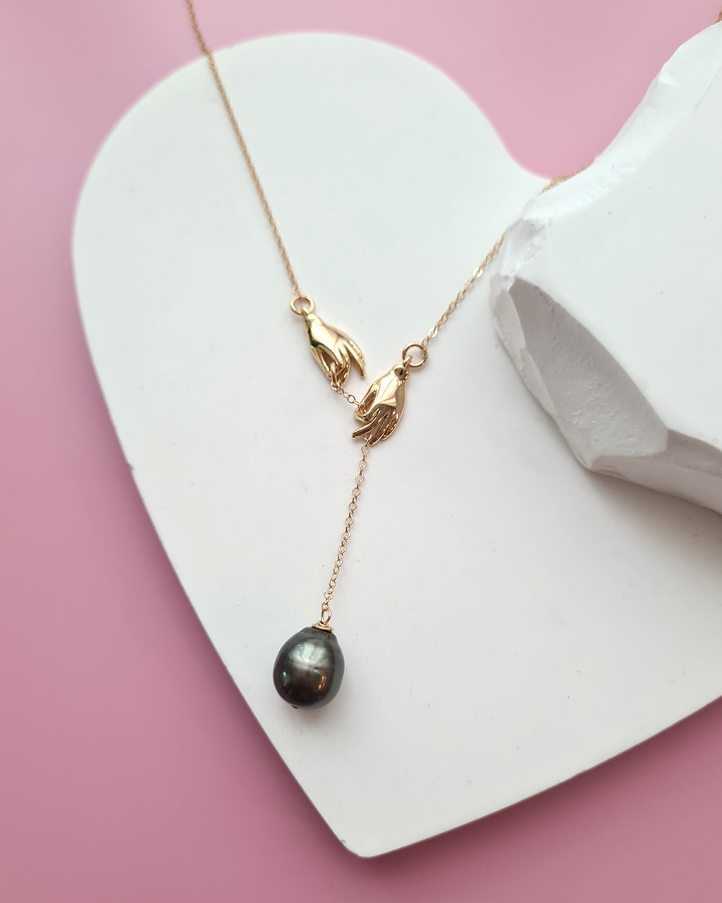Tahitian Pearl Necklace - Holding on