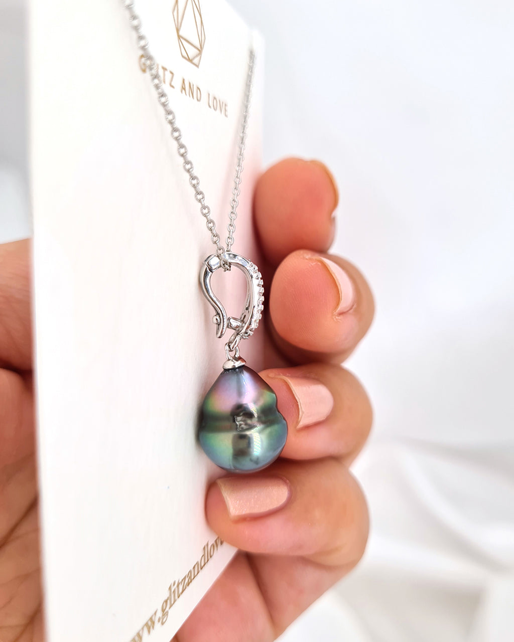 Tahitian Pearl Necklace with detachable clasp