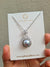 Tahitian Pearl Necklace Platinum Grey Tahitian Pearl Pendant Sterling Silver Necklace