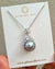 Tahitian Pearl Necklace Platinum Grey Tahitian Pearl Pendant Sterling Silver Necklace