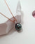 Tahitian Pearl Necklace - Rose Gold Minimalist Pearl Drop Pendant, Singapore