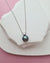 Tahitian Pearl Necklace - Blue Sheen Pearl Drop Pendant 9mm Pearl Jewelry in Singapore