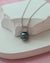 Tahitian Pearl Necklace - Blue Sheen Pearl Drop Pendant 9mm Pearl Jewelry in Singapore