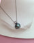 Tahitian Pearl Necklace - Blue Sheen Pearl Drop Pendant 9mm Pearl Jewelry in Singapore