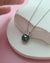 Tahitian Pearl Necklace - Blue Sheen Pearl Drop Pendant 9mm Pearl Jewelry in Singapore