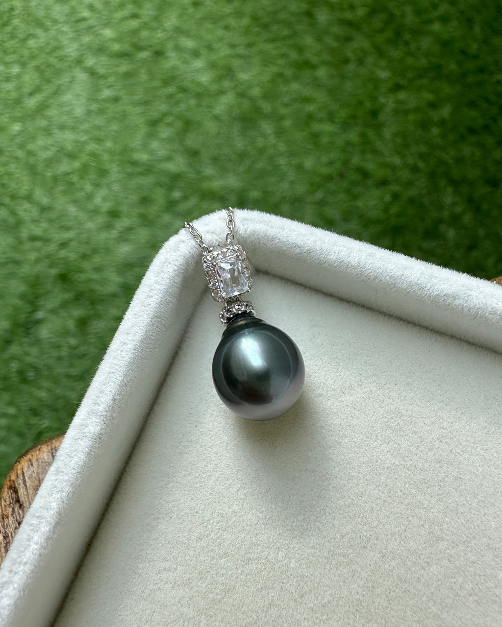 Tahitian Pearl Pendant Necklace Detachable Sterling Silver Pearl Jewelry