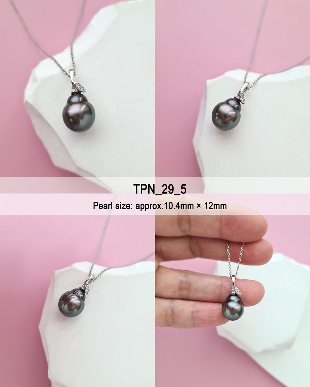 Tahitian Pearl Necklace - Pear Pendant, modern elegant pearl jewelry in Singapore