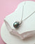 Tahitian Pearl Pendant Necklace - 10mm+ Oval, Sterling Silver pearl jewelry in Singapore