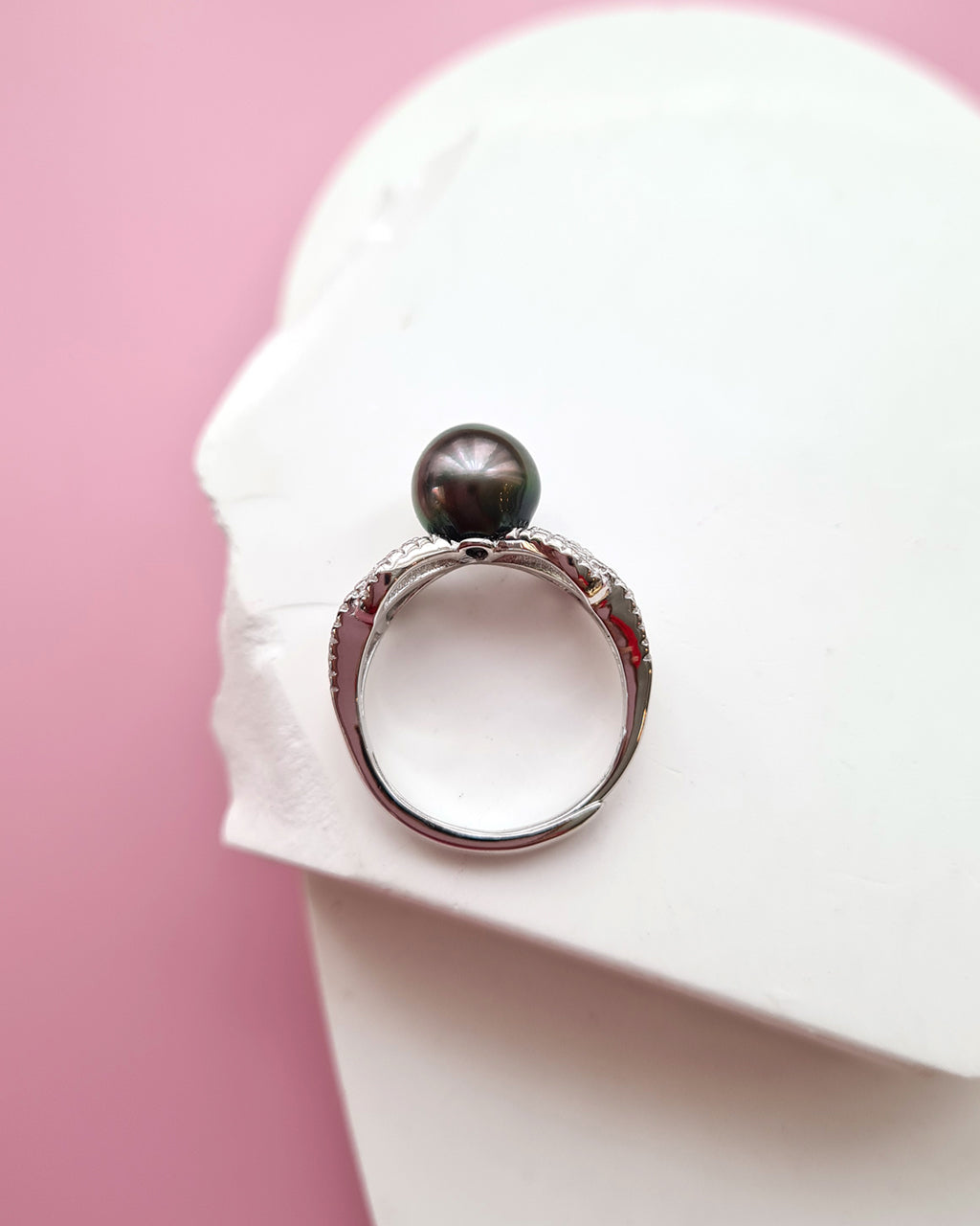Tahitian Pearl Ring in Sterling Silver, Pearl Jewelry in Singapore