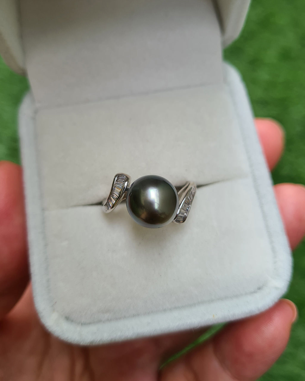Tahitian Pearl Ring Sterling Silver Pearl Ring