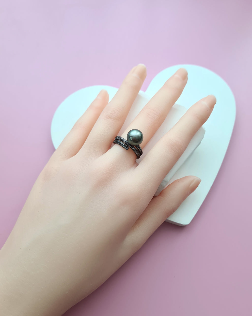 Tahitian Pearl Ring - Modern Pearl Jewelry in Singapore