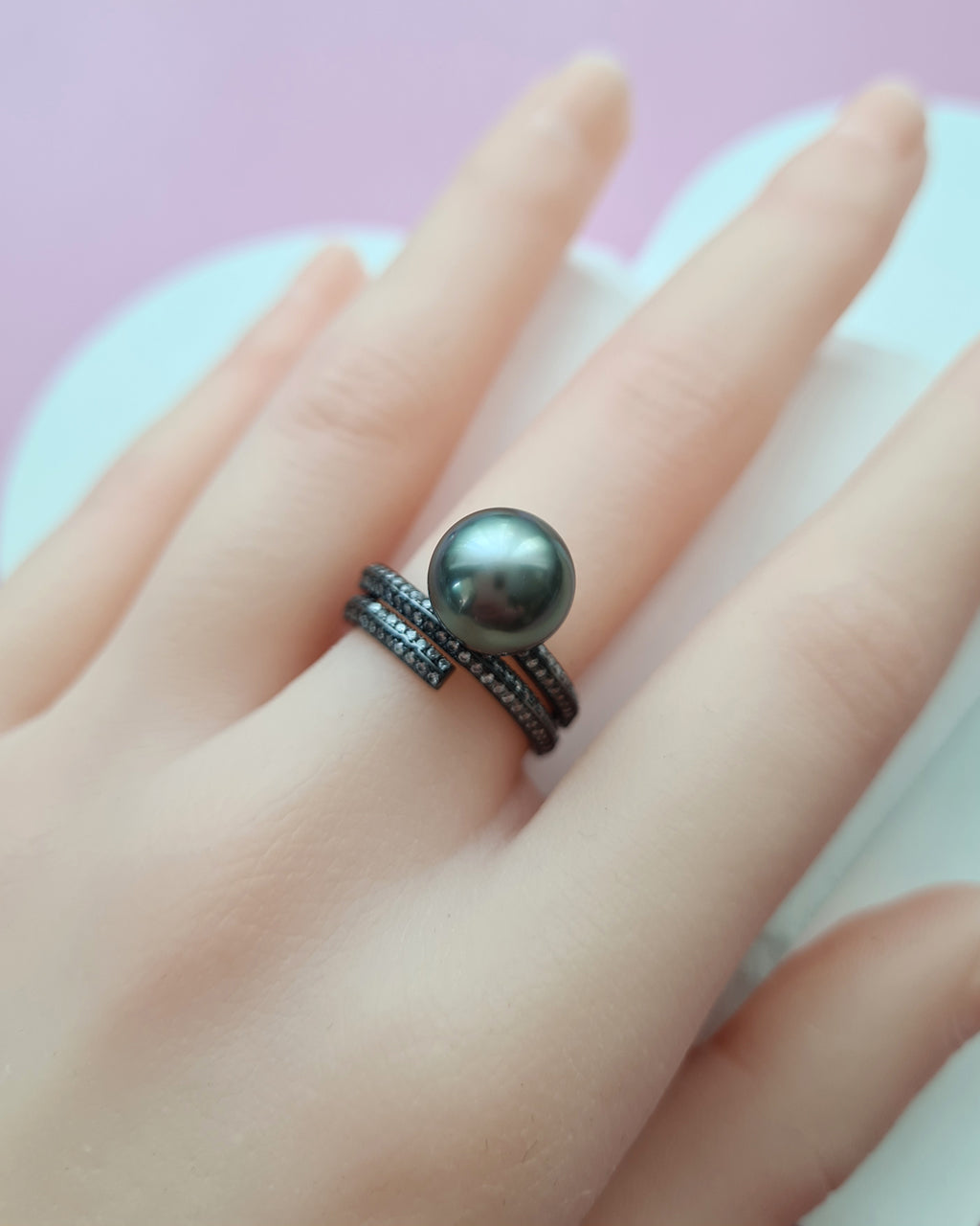 Tahitian Pearl Ring - Modern Pearl Jewelry in Singapore