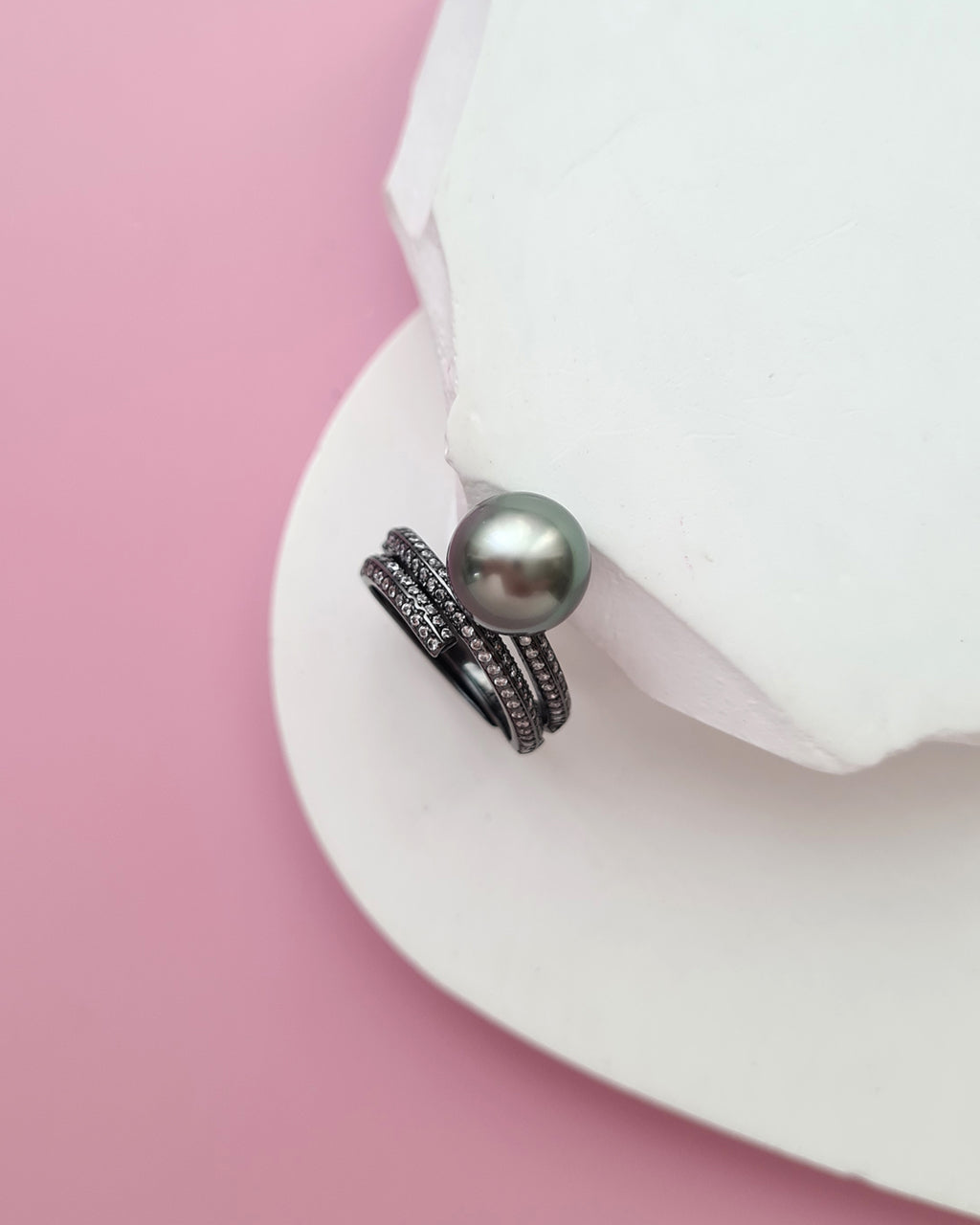 Tahitian Pearl Ring - Modern Pearl Jewelry in Singapore