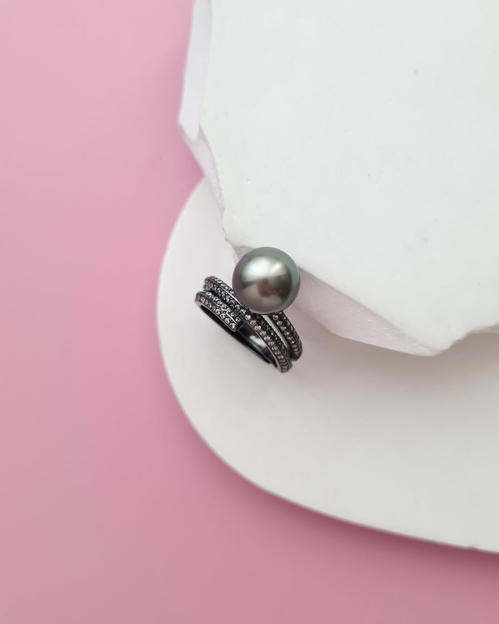 Tahitian Pearl Ring - Modern Pearl Jewelry in Singapore