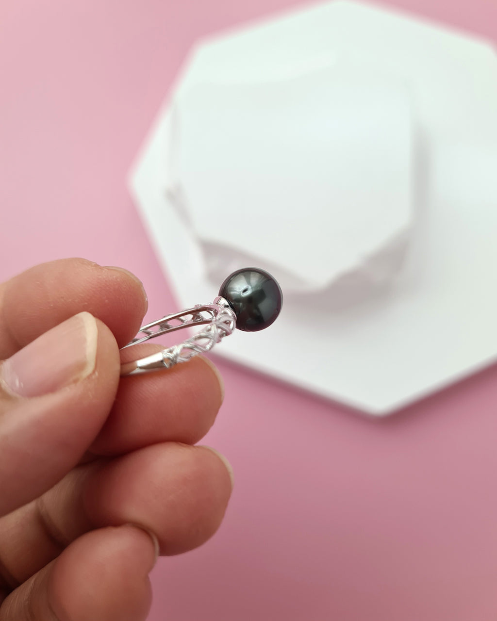Tahitian Pearl Ring, Modern Pearl Jewelry in Singapore