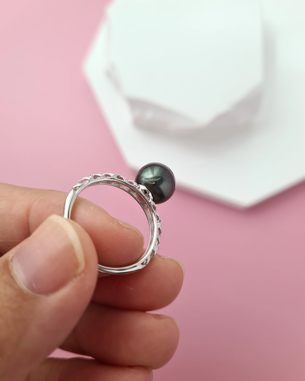 Tahitian Pearl Ring, Modern Pearl Jewelry in Singapore