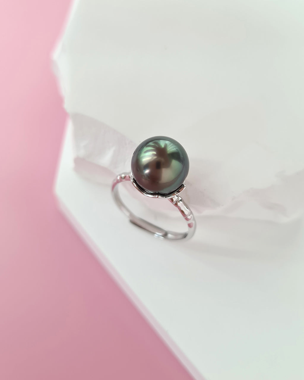 Simple Tahitian Pearl Ring, Modern Quiet Luxury Pearl Jewelry in Singapore