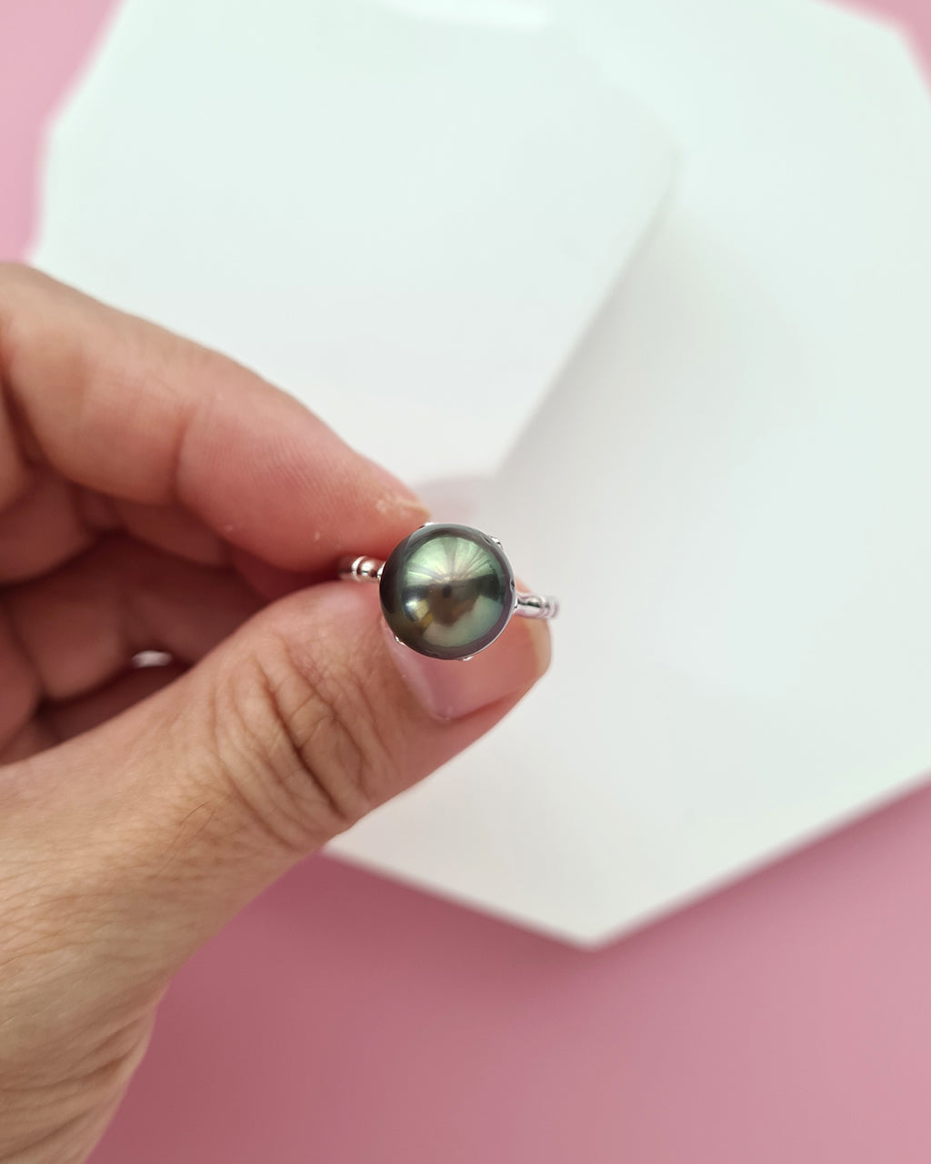 Simple Tahitian Pearl Ring, Modern Quiet Luxury Pearl Jewelry in Singapore