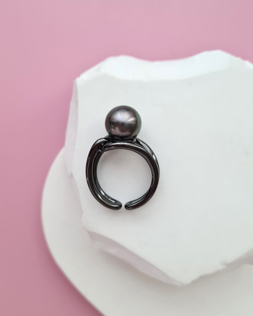 Tahitian Pearl Ring - Simply Black Pearl Ring