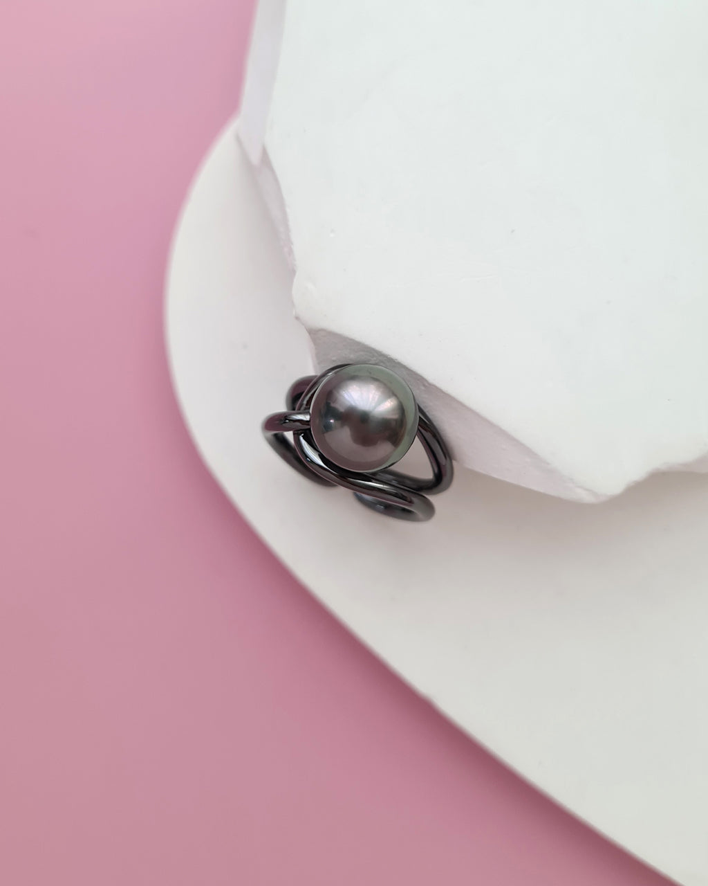 Tahitian Pearl Ring - Simply Black Pearl Ring