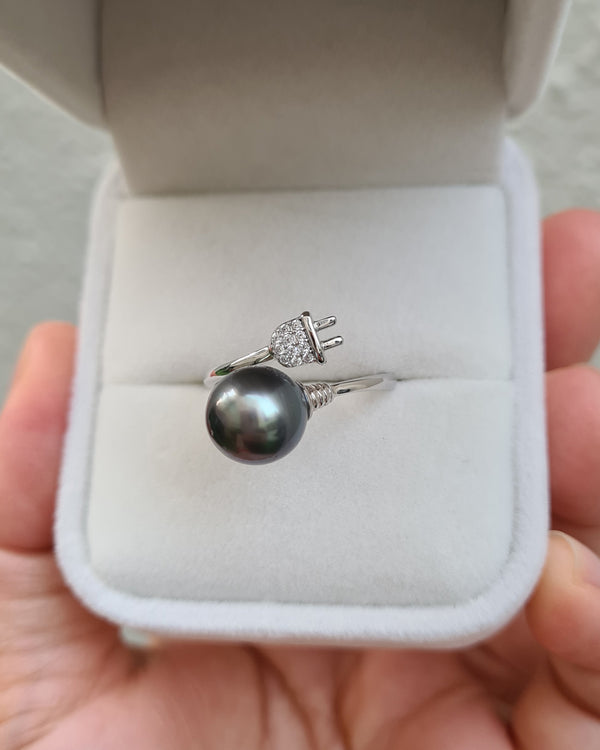 Tahitian Pearl Ring Light Bulb Ring Glitz And Love