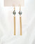 Tahitian Pearl Earrings, Grey Pearl Tassel Earrings 14k gold filled jewelry