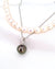 Tahitian Pearl Pendant Necklace - 11mm+ Chocolate Brown