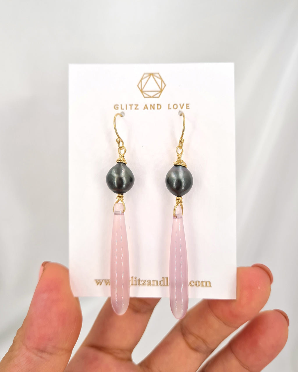 Tahitian Pearl Earrings - Simple Long Earrings 14k gold filled Pearl Jewelry