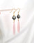 Tahitian Pearl Earrings - Simple Long Earrings 14k gold filled Pearl Jewelry
