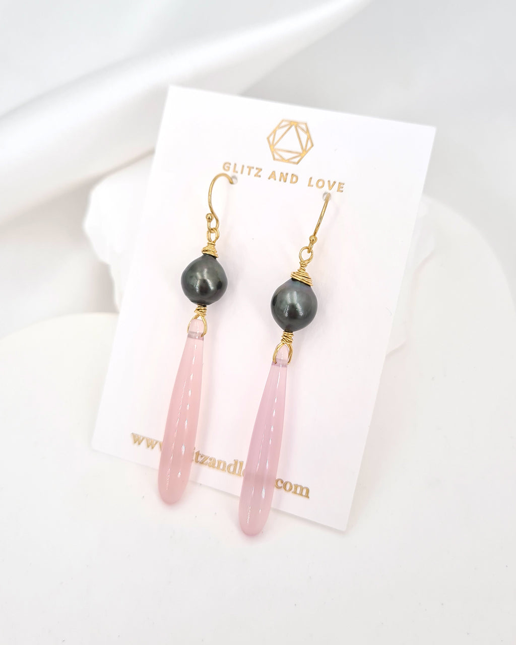 Tahitian Pearl Earrings - Simple Long Earrings 14k gold filled Pearl Jewelry