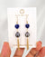 Tahitian Pearl Earrings - Blue Heart Earrings 14k gold filled handmade jewelry