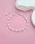 Tiny Pearl Floating Station Necklace Jewelry Set, Bracelet and Earrings, Timeless Pearl in Singapore